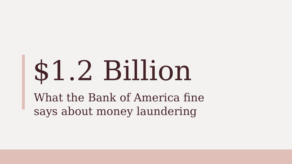 What a $1.2 Billion Money Laundering Penalty Reveals About Bank&nbsp;Monitoring